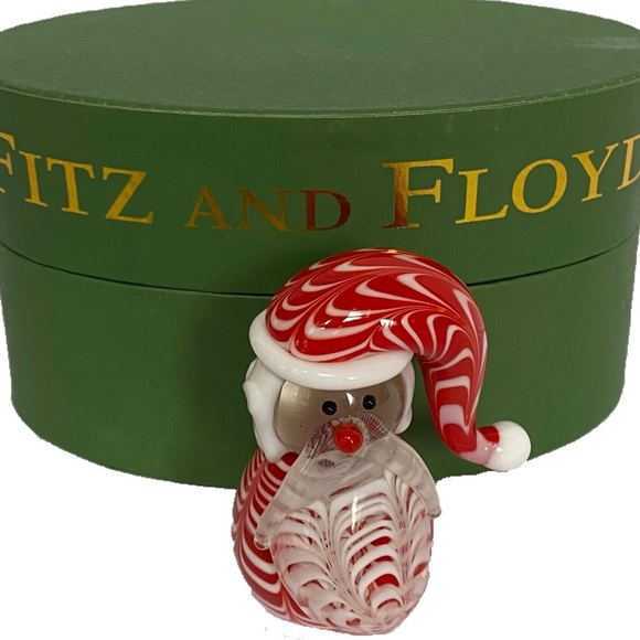 FITZ & FLOYD Glass Santa - Picture 3 of 13